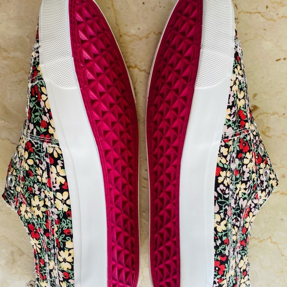 Corkys Women's Floral Canvas Sneakers - Red, Yellow, Black - Picture 7 of 10